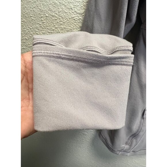 Lululemon Womens Gray Full-Zip Jacket Size 10 With Thumbholes & Pockets - Picture 7 of 9